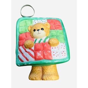 Enesco Lucy and Me Bear Lucy Rigg Christmas Pot Holder‎ Ornament Bear
